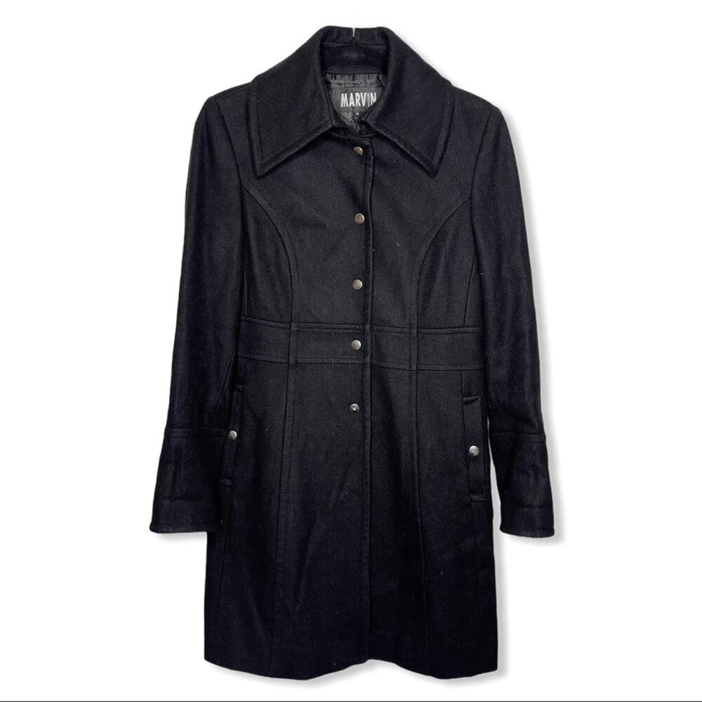 MARVIN RICHARDS / wool blend military long coat